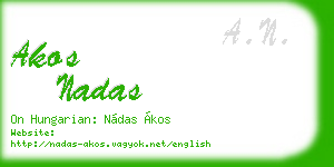 akos nadas business card
